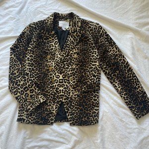 Leopard Blazer by Carolina Belle; Size: L